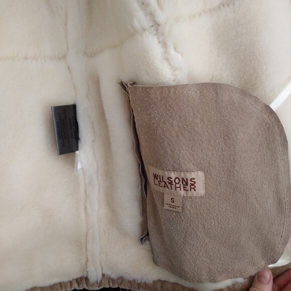 Wilson's suede leather penny lane style hoodie. Size small. - Picture 5 of 5